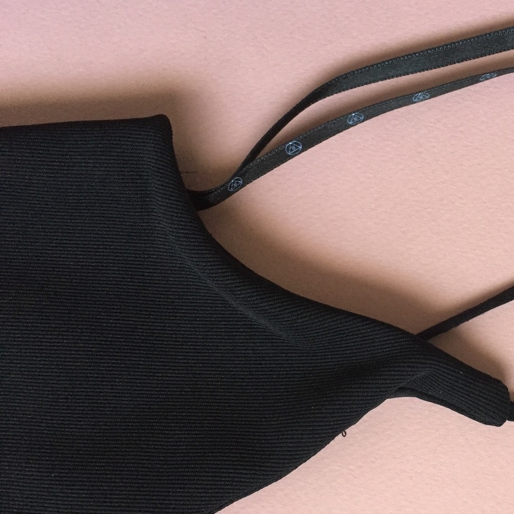 ❌SOLD❌ MISSGUIDED Black Strappy Front Slit Dress - Picture 7 of 7